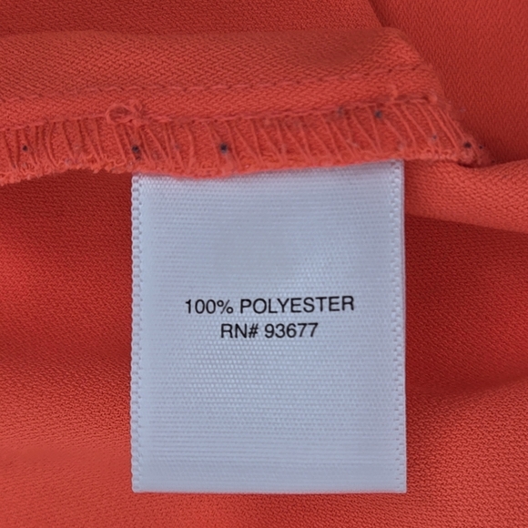 Sleeveless Bright Pink/Coral Peplum BELLE & SKY Top Back Zipper SIZE:Large - Picture 4 of 6